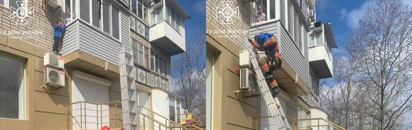 На Одещині рятувальники зняли дитину з кондиціонеру, - ФОТО 