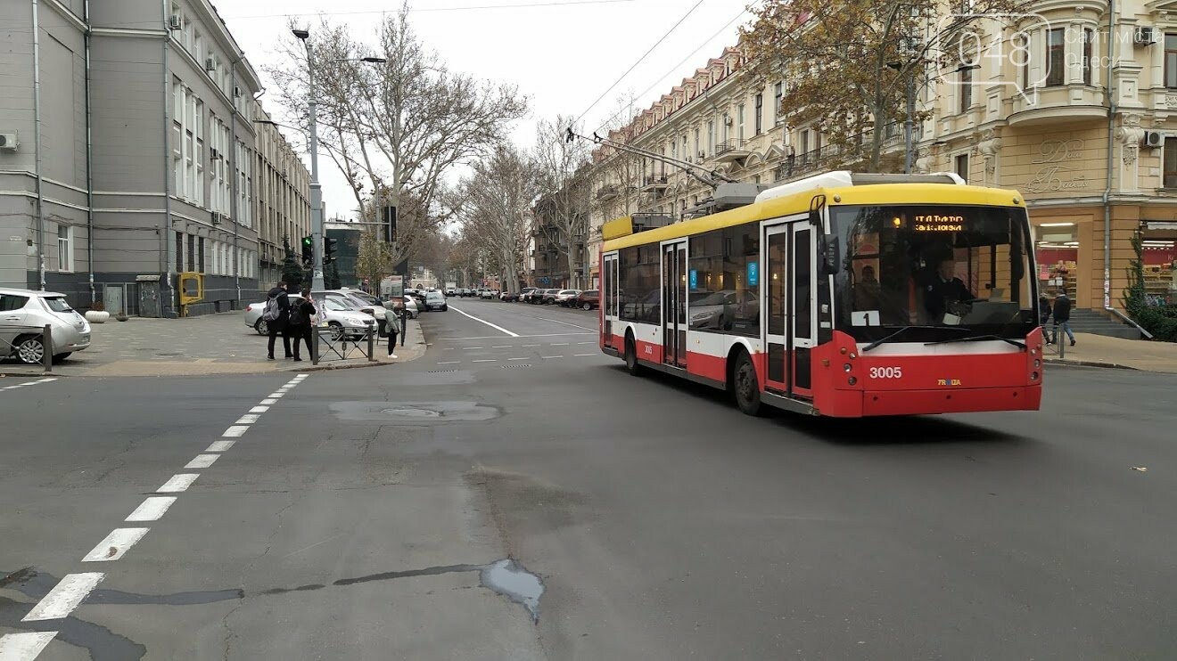 Выделенная полоса для общественного транспорта в Одессе