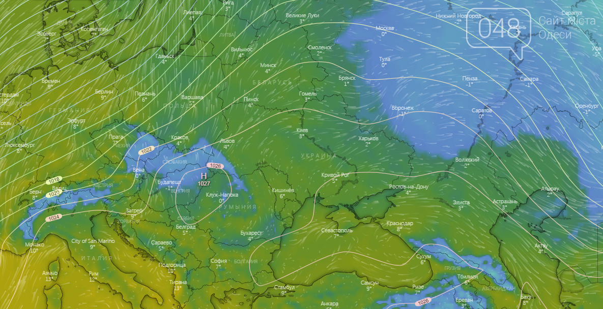 Погода в Одессе сегодня: прогноз на 14 января | Новости