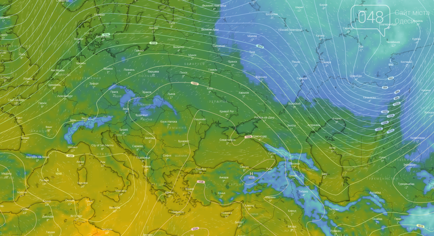 Погода в Одессе сегодня, 26 января.