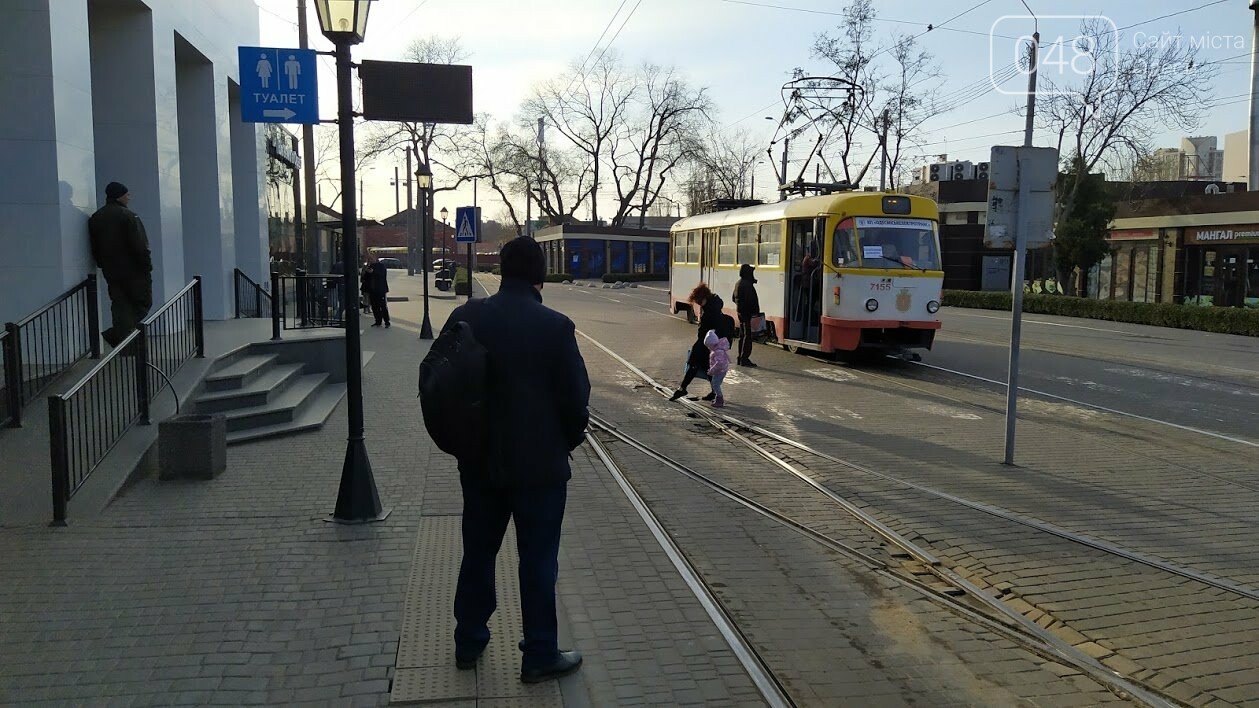 Городской транспорт Одессы во время карантина.
