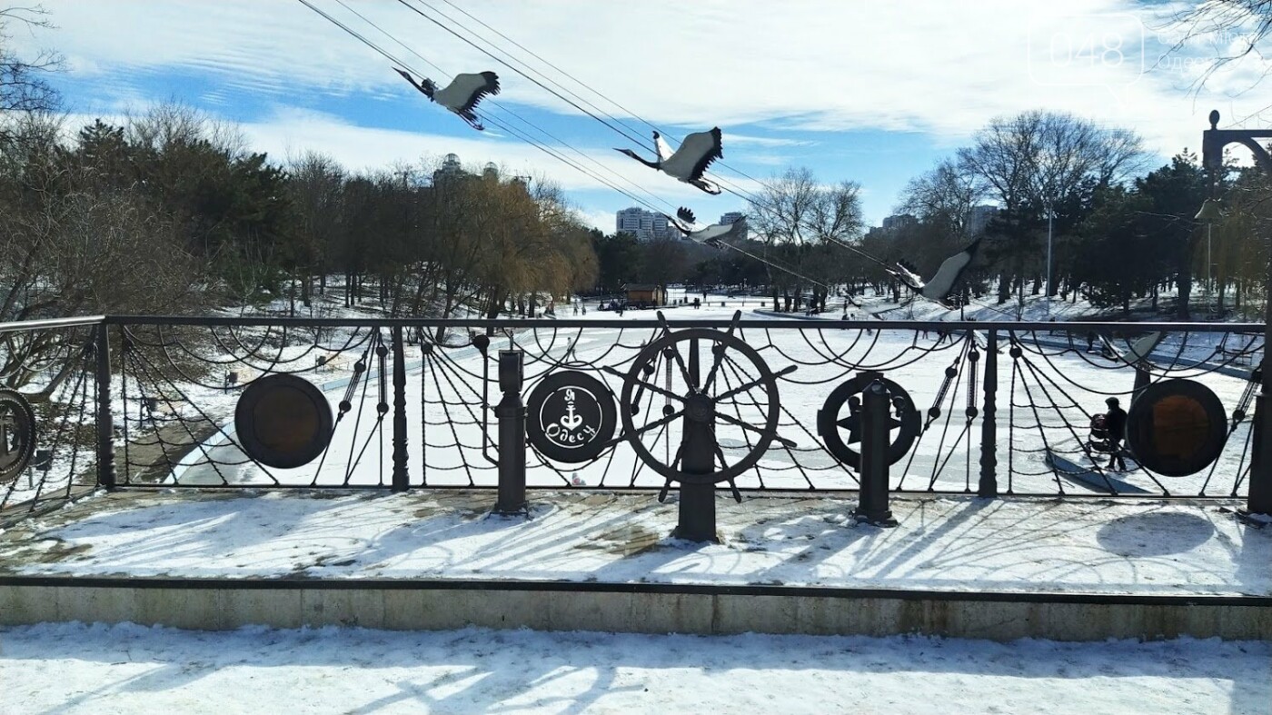 На замерзшем пруду в Одесском парке устроили спортивные состязания, - ФОТО, фото-12, ФОТО: Александр Жирносенко.