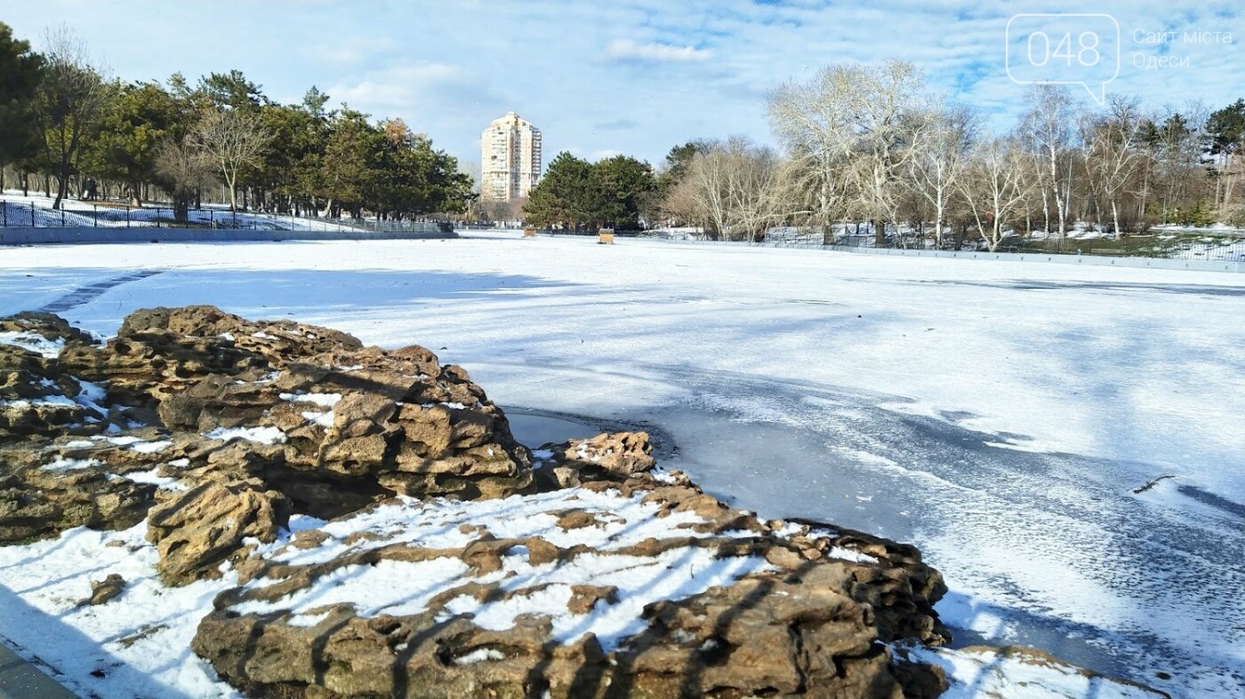 На замерзшем пруду в Одесском парке устроили спортивные состязания, - ФОТО, фото-24, ФОТО: Александр Жирносенко.