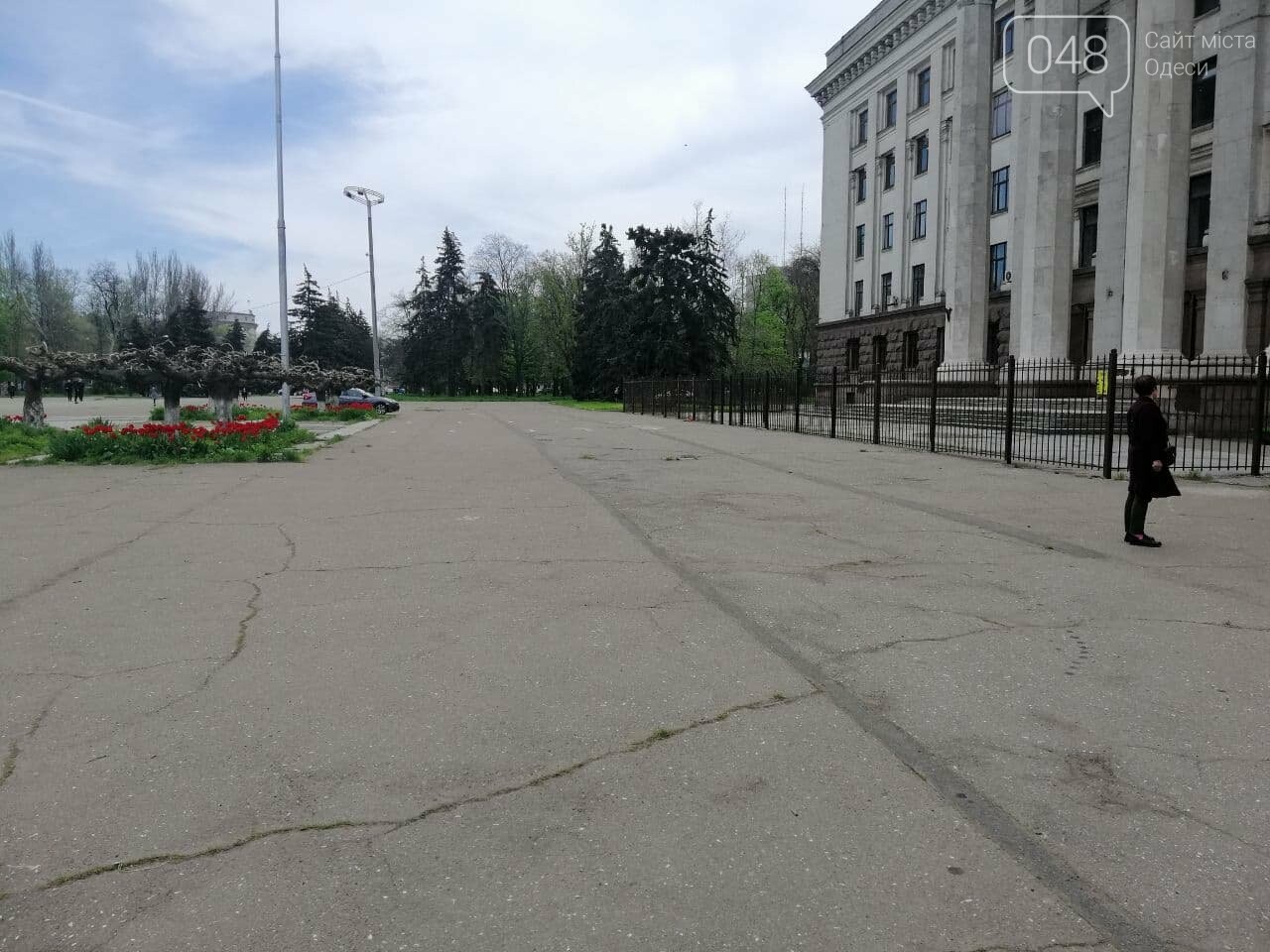 Возле Дома профсоюзов в Одессе убрали цветы,- ФОТО, фото-2