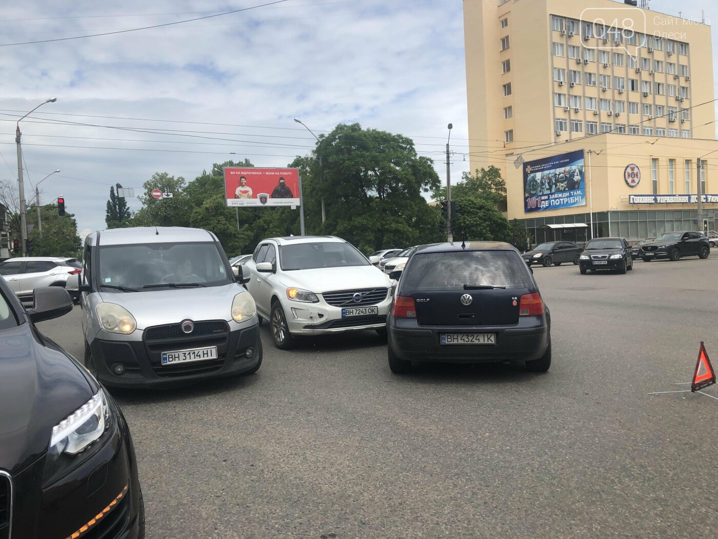 В Одессе из-за ДТП образовалась пробка, - ФОТО, фото-1