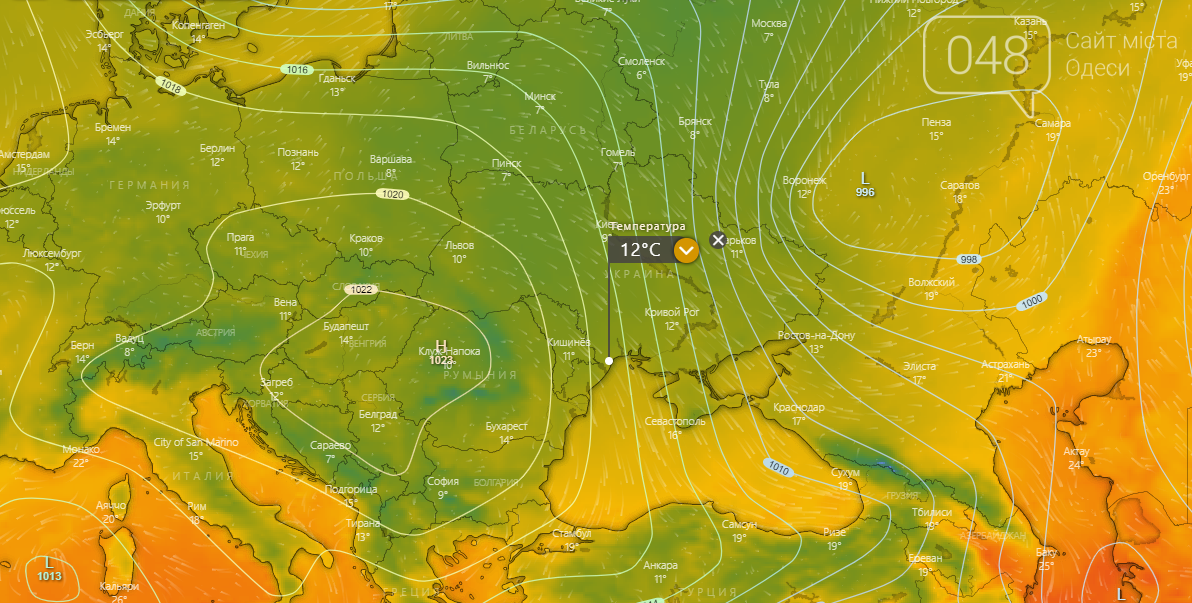 Погода в Одессе на неделю.