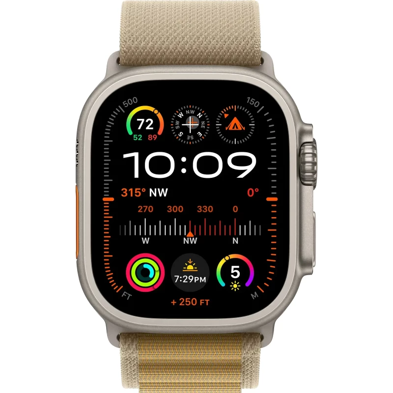Apple Watch Ultra 2 GPS + Cellular 49mm Natural Titan. Case w. Tan Alpine Loop - Large (MX4H3) - Изображение 1