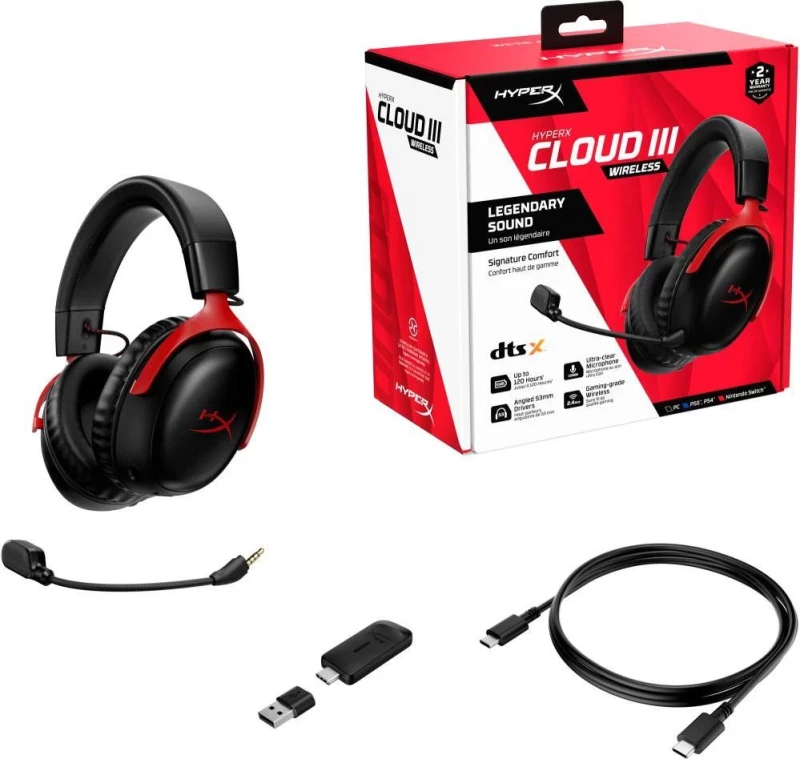 HyperX Cloud III Wireless Black/Red (77Z46AA) (EU) - Изображение 7