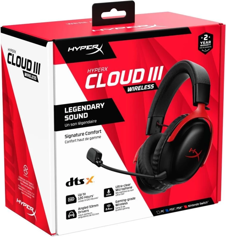 HyperX Cloud III Wireless Black/Red (77Z46AA) (EU) - Изображение 8