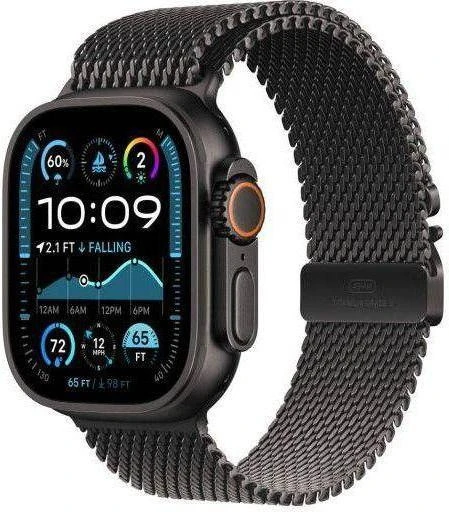 ремешок Apple Milanese Loop Black Titanium Watch 44/45/46/49mm - Large (MXKH3) - Изображение 1