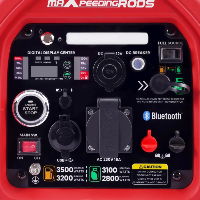 Инверторный комбинированный генератор (газ-бензин) MaXpeedingRODS MXR4000GT (3008905836) - Зображення 2
