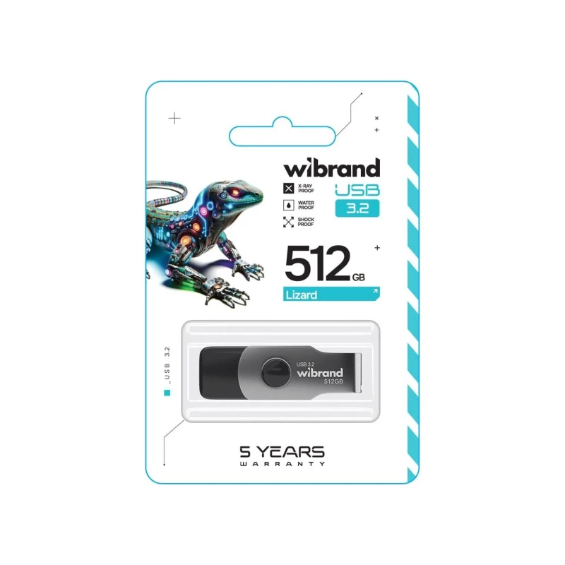 Wibrand 512GB Lizard Black USB 3.2 (WI3.2/LI512P9B) (UA) - Зображення 2