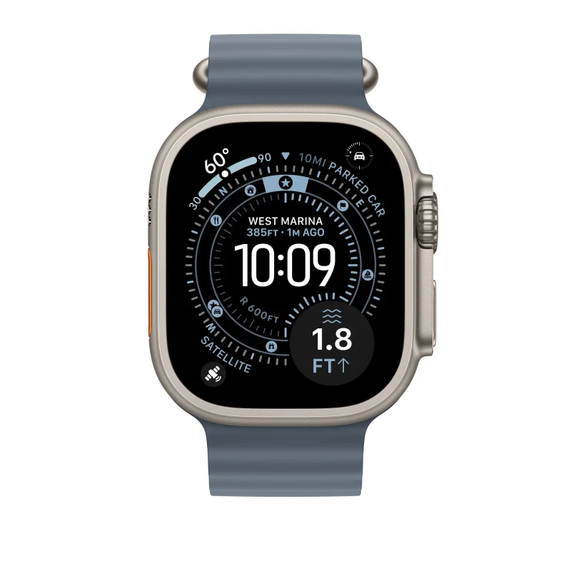 Apple Anchor Blue Ocean Band - Natural Titanium Finish для Apple Watch 44/45/46/49mm (MGCC4) - Изображение 1