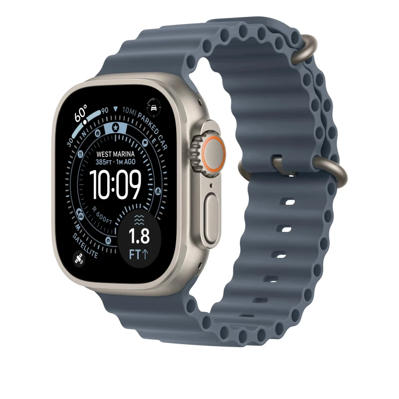 Apple Anchor Blue Ocean Band - Natural Titanium Finish для Apple Watch 44/45/46/49mm (MGCC4) - Изображение 2