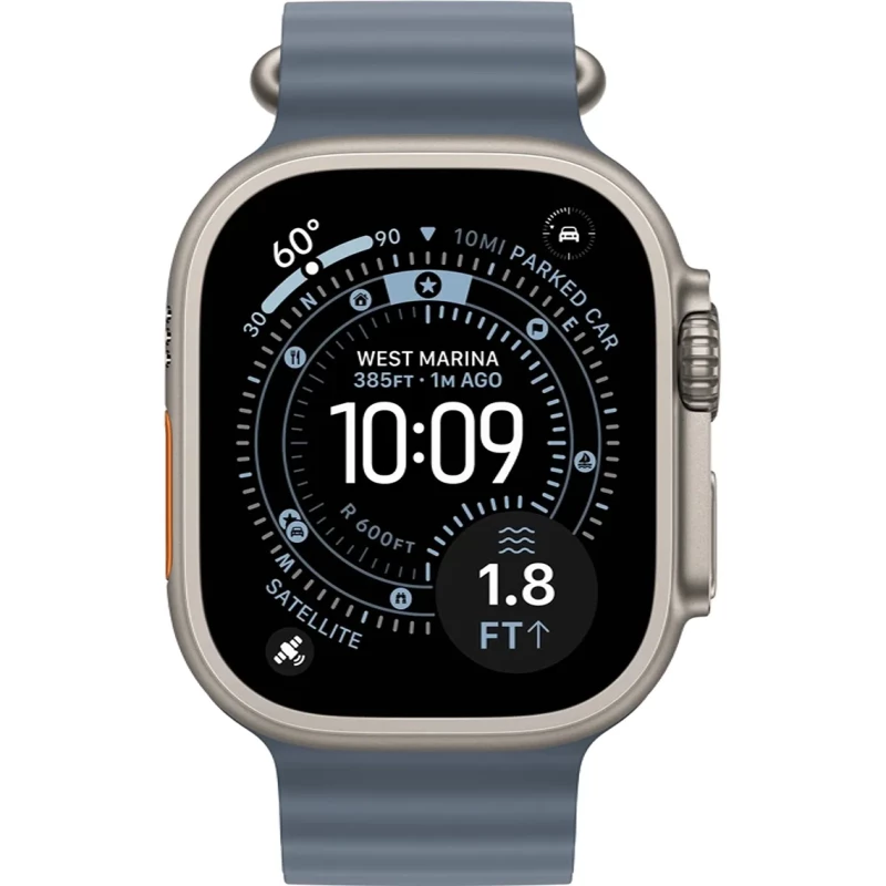 Apple Watch Ultra 3 GPS + Cellular 49mm Natural Tit. Case w. Anchor Blue Ocean Band (MEWH4) - Изображение 1