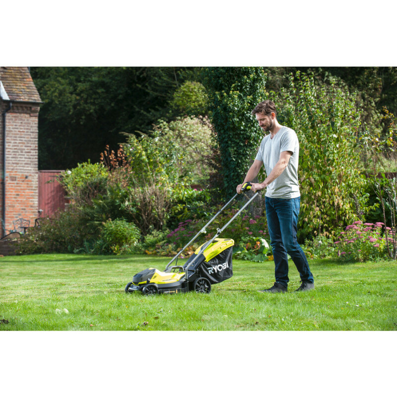 Аккумуляторная газонокосилка RYOBI OLM1833B ONE+18V  ширина скашивания 33 см - Изображение 9