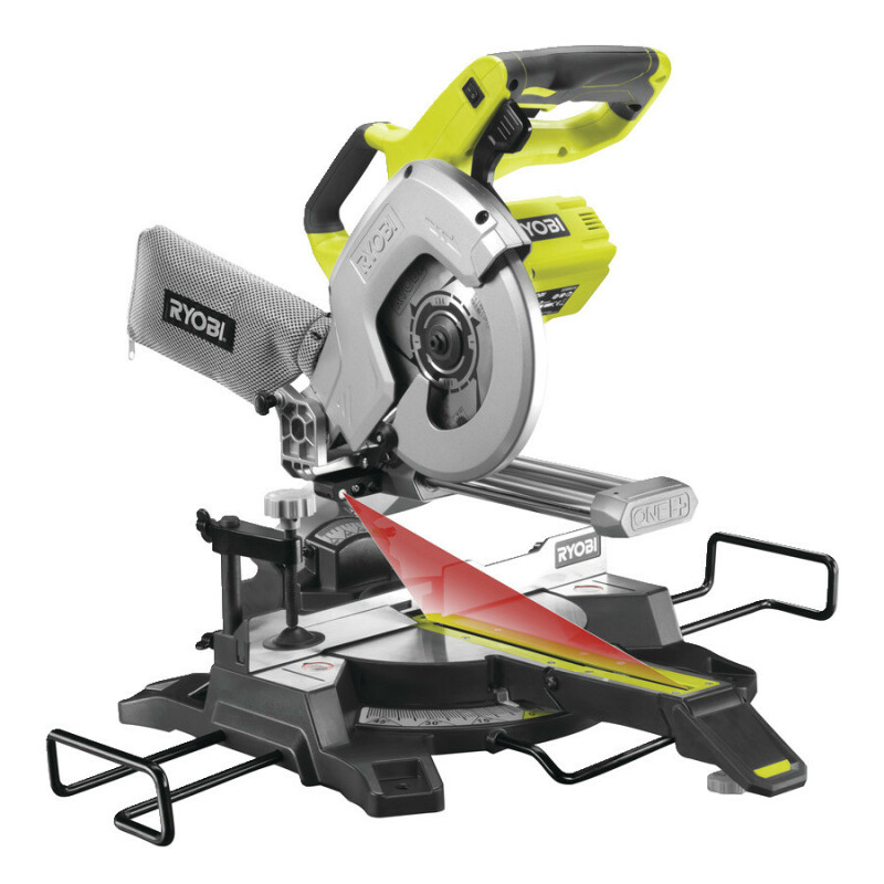 Аккумуляторная торцовочая пила с протяжкой RYOBI R18MS216-0 ONE+ 18V