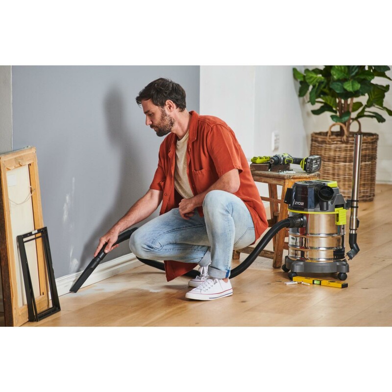 Аккумуляторный пылесос для сухого и влажного мусора RYOBI R18WDV-0 ONE+ 18v - Изображение 4