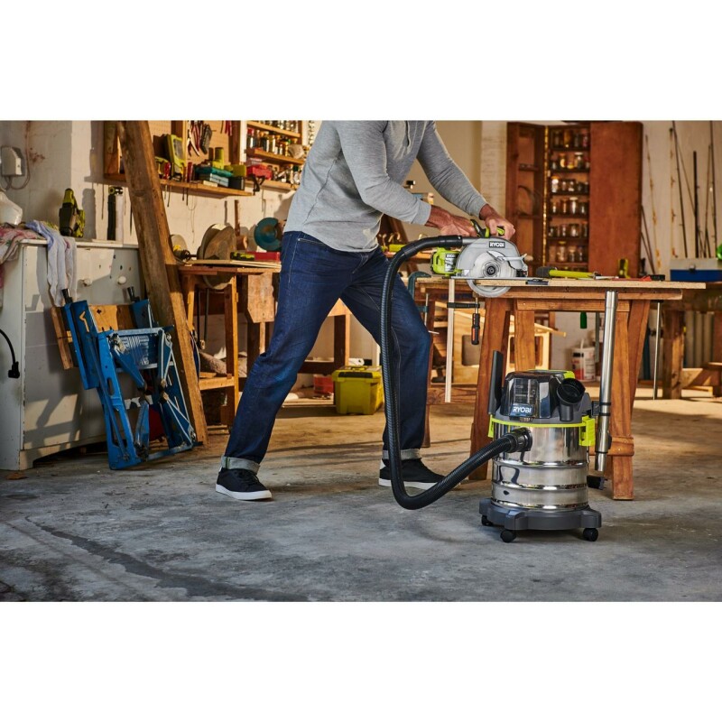 Аккумуляторный пылесос для сухого и влажного мусора RYOBI R18WDV-0 ONE+ 18v - Изображение 5