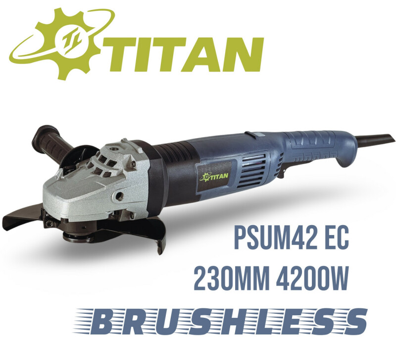 Безщеточная угловая шлифмашина TITAN PSUM42 EC Brushless