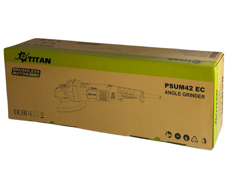 Безщеточная угловая шлифмашина TITAN PSUM42 EC Brushless - Зображення 6