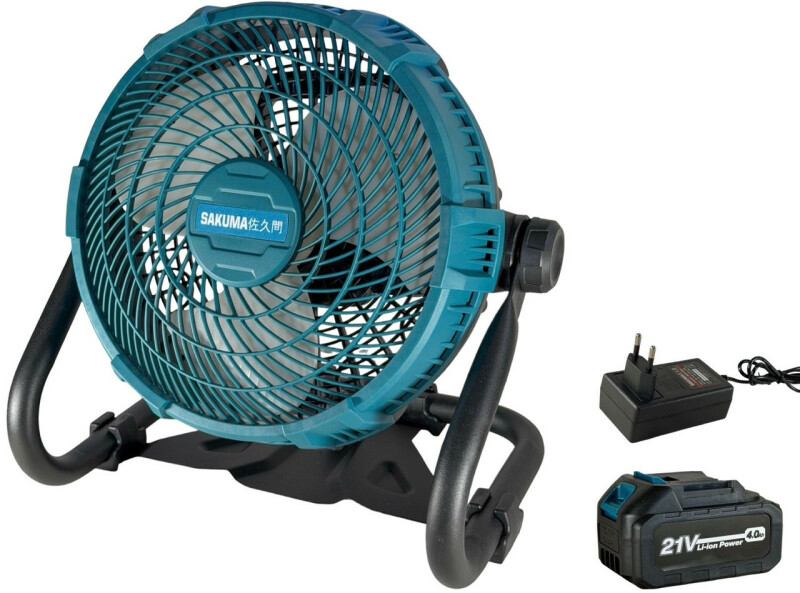Вентилятор аккумуляторный SAKUMA CF3021-CORE SET114SB 21V/220V 30см 180 м/мин - Изображение 2