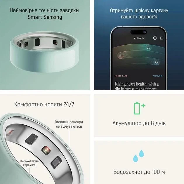 Oura Ring 4 Ceramic Tide Size 6 (JZ90-57461-06) - Зображення 1