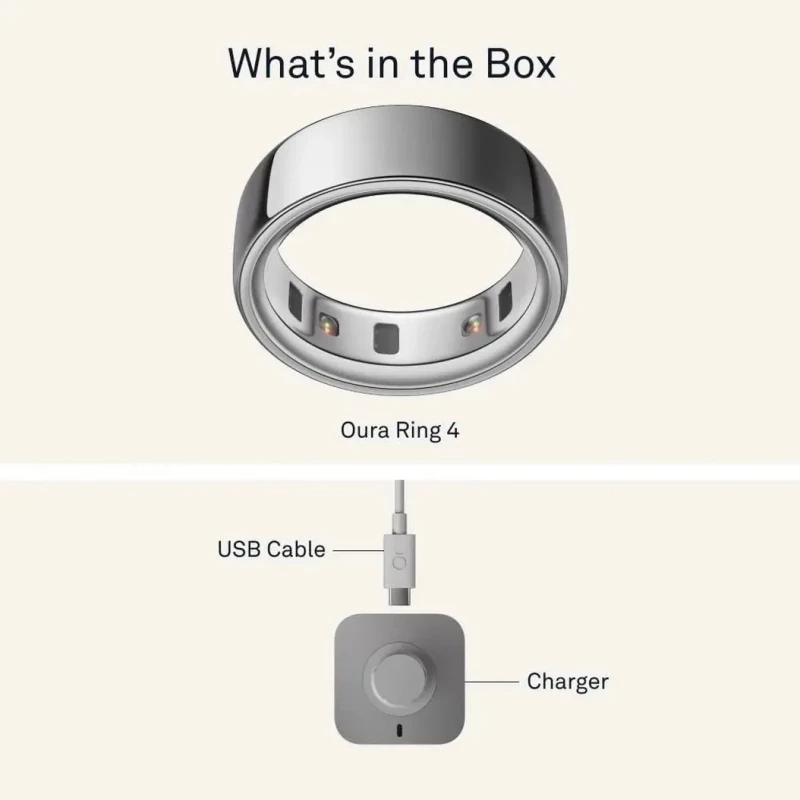 Oura Ring 4 Brushed Silver Size 8 (JZ90-54220-08) - Зображення 3