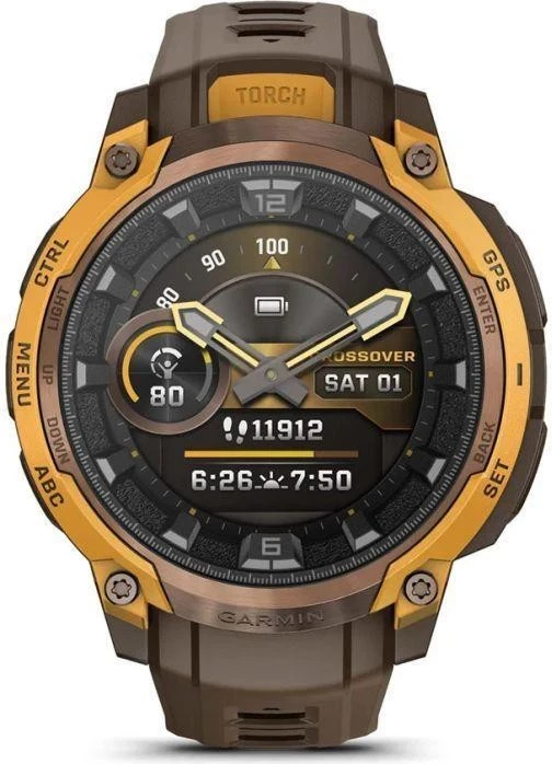 Смарт-часы Garmin Instinct Crossover AMOLED Bronze/Sunburst (010-03398-01) - Зображення 1
