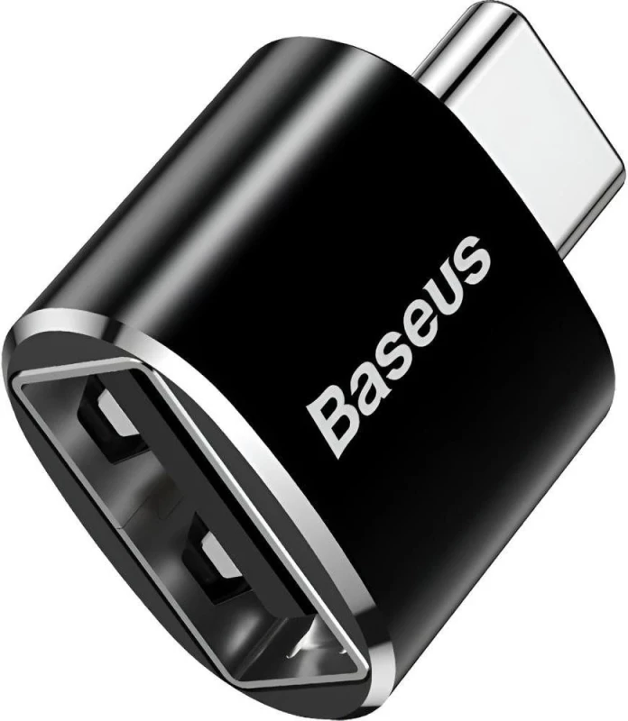 Baseus USB Female To Type-C Male Adapter Converter Black (CATOTG-01) - Зображення 1