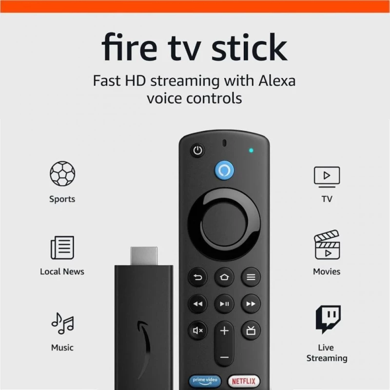 Медиаплеер Amazon Fire TV Stick HD 3 Gen. (B07ZZVX1F2) - Зображення 1