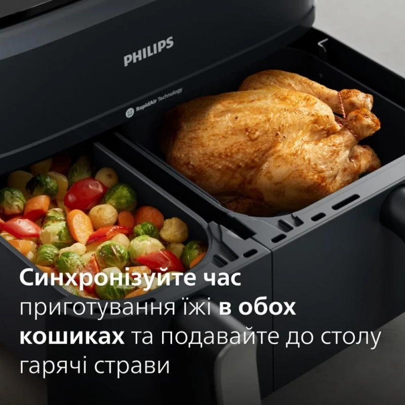 Мультипечь Philips Dual Airfryer 3000 Series NA351/00 - Зображення 6