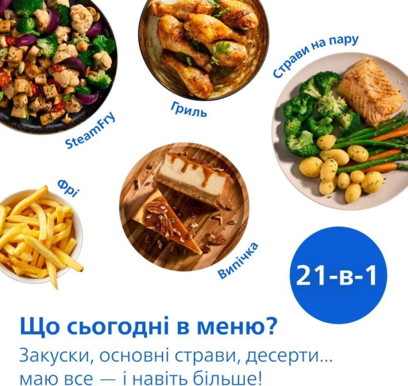 Мультипечь Philips Series 5000 OVI SteamFry NA547/07 - Зображення 3