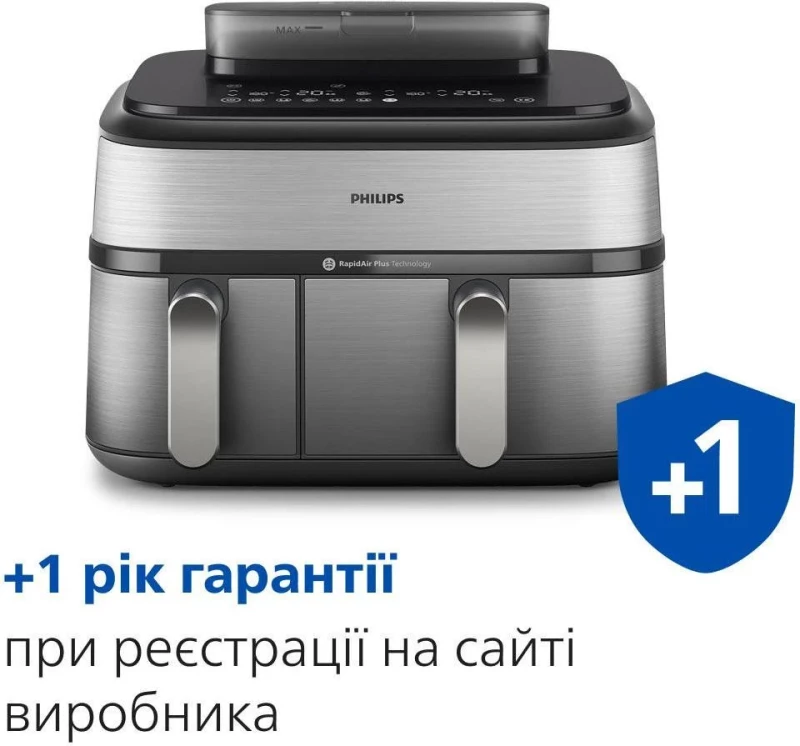Philips Dual Basket Airfryer 5000 Series NA555/00 - Зображення 2