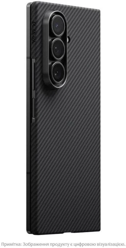 Чехол для смартфона Pitaka Ultra-Slim Case for Samsung Galaxy Z Fold 7 600D Black/Grey [Twill] (FBFOLD7) - Зображення 7