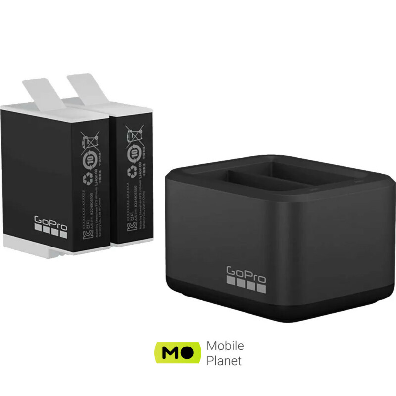 GoPro Dual Battery Charger + battery Enduro 2 pcs for HERO11/10/9 (ADDBD-211)