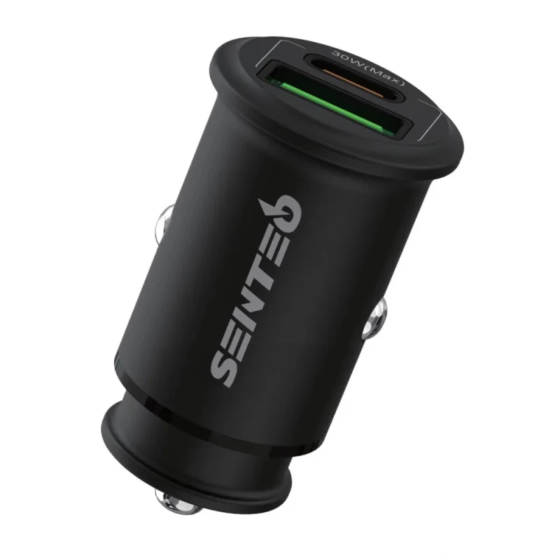 Автомобильное зарядное устройство SENTEO Q-02 USB + USB-C PD/QC 30W 3A Black
