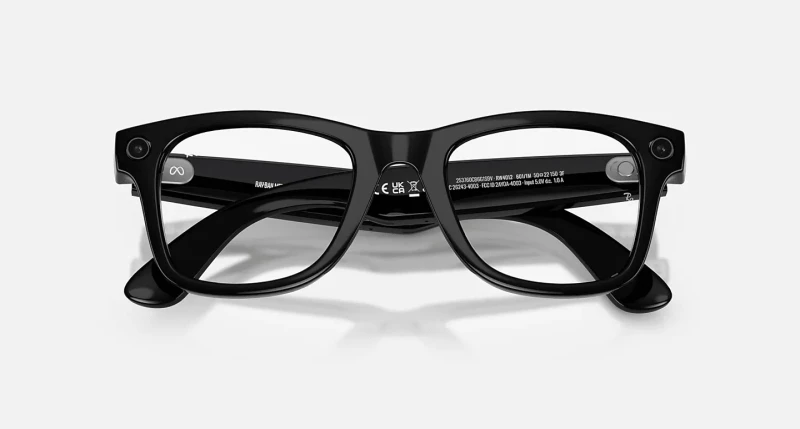 Ray-Ban Meta Wayfarer Gen2 Stand.Shiny Black Frame/Clear to Graphite Green Transit.Lens. (RW4012 601/1M 50-22) - Изображение 4