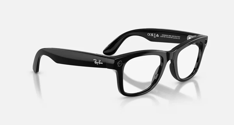 Ray-Ban Meta Wayfarer Gen2 Stand.Shiny Black Frame/Clear to Graphite Green Transit.Lens. (RW4012 601/1M 50-22) - Изображение 6