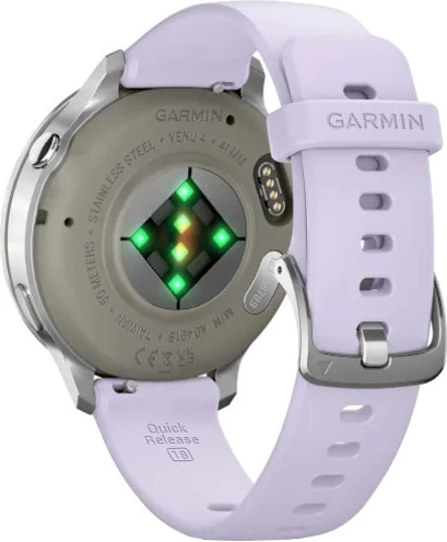 Смарт-часы Garmin Venu 4 41 mm Silver with Periwinkle Silicone Band (010-03013-01) - Зображення 1