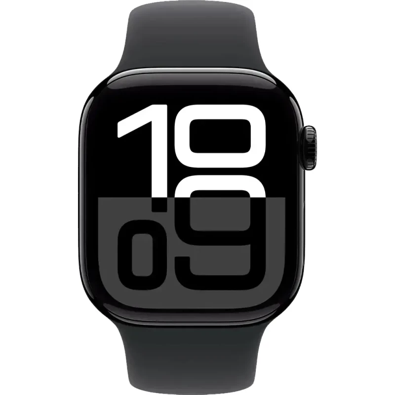 Apple Watch Series 10 GPS + Cellular 42mm Jet Black Alu. Case w. Black Sport Band - S/M (MWX63) - Изображение 1