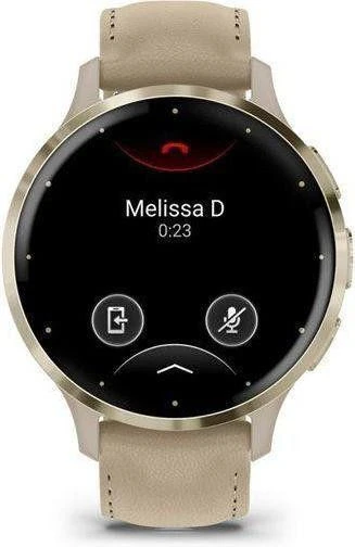 Смарт-часы Garmin Venu 3S Soft Gold S. Steel Bezel w. French Gray Case and Leather Band (010-02785-55) - Изображение 3