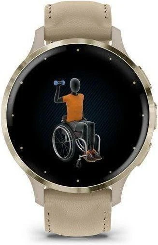 Смарт-часы Garmin Venu 3S Soft Gold S. Steel Bezel w. French Gray Case and Leather Band (010-02785-55) - Изображение 4