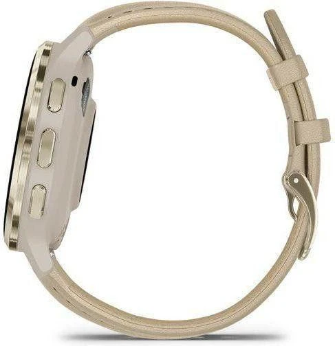 Смарт-часы Garmin Venu 3S Soft Gold S. Steel Bezel w. French Gray Case and Leather Band (010-02785-55) - Изображение 5