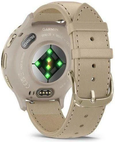 Смарт-часы Garmin Venu 3S Soft Gold S. Steel Bezel w. French Gray Case and Leather Band (010-02785-55) - Изображение 7