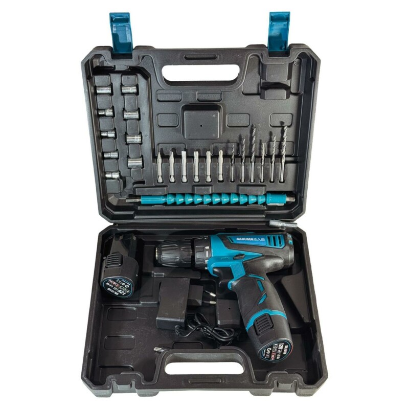 Безщеточный  аккумуляторный шуруповерт SAKUMA BLUE CDC212B SET12В  34Нм  набор 23 ед  зарядное и 2 аккумулятора по 1,5ач - Зображення 2
