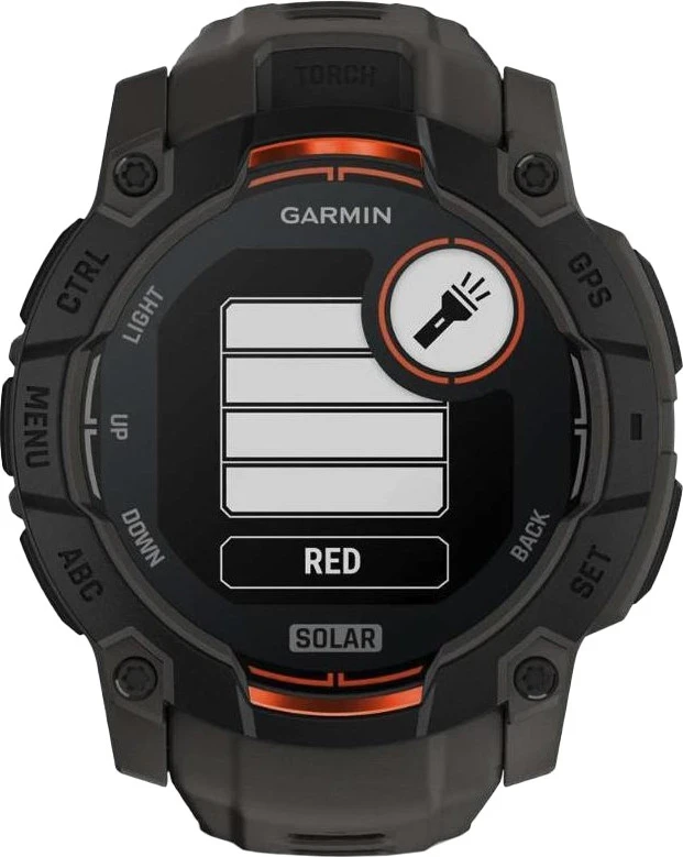 Смарт-часы Garmin Instinct 3 50mm Solar Black with Charcoal Band (010-02935-00) - Изображение 3