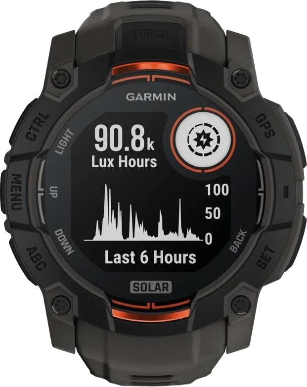 Смарт-часы Garmin Instinct 3 50mm Solar Black with Charcoal Band (010-02935-00) - Изображение 5