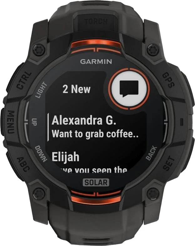 Смарт-часы Garmin Instinct 3 50mm Solar Black with Charcoal Band (010-02935-00) - Изображение 7