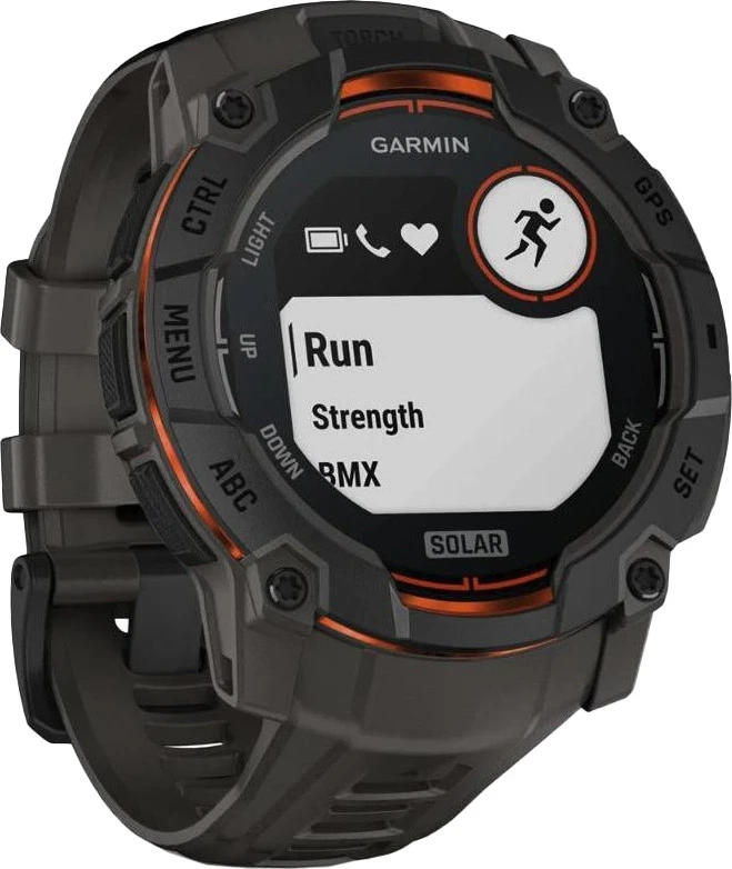 Смарт-часы Garmin Instinct 3 50mm Solar Black with Charcoal Band (010-02935-00) - Изображение 8